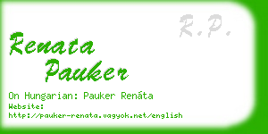 renata pauker business card